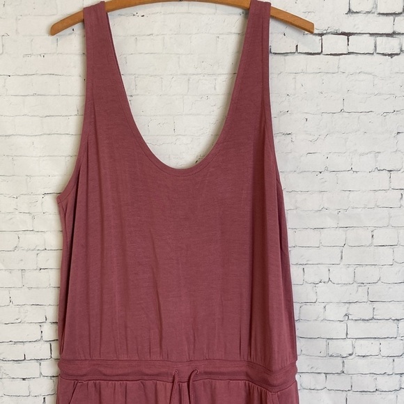 ATHLETA French Terry Balance Jumpsuit Tawny Rose Mauve Pink Color L Athleisure - Picture 9 of 16